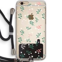 Small white flowers: iPhone 6 PLUS / 6S PLUS Transparant Hoesje met koord