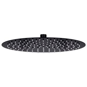 VidaXL Regendouchekop rond 30 cm roestvrij staal zwart