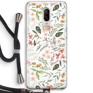 Sweet little flowers: OnePlus 6 Transparant Hoesje met koord