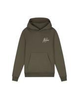 Malelions winter hoodie jongens - groen/beige - signature, gestreept