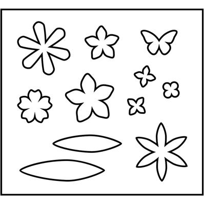 Creativ Company Snijmal, bloemen, afm 14x15,25 cm, dikte 15 mm, 1 stuk
