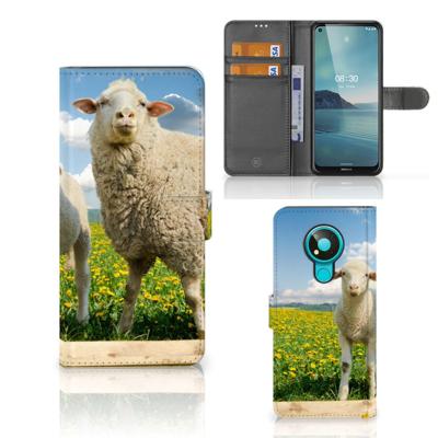 Nokia 3.4 | Telefoonhoesje | Met pasjeshouder | Schaap en Lammetje