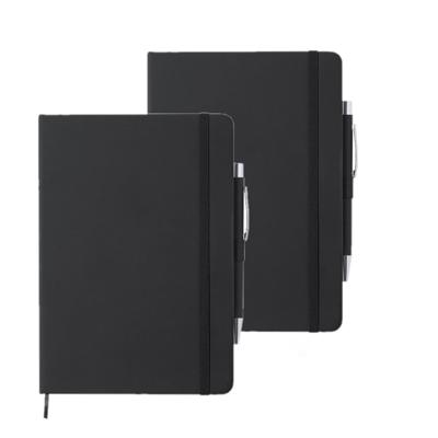 Shoppartners Schrift - Notitieboekje - met elastiek/pen - A5 - zwart - 4x gelinieerde paginas Shoppartners Schrift - Notitieboekje - met elastiek/pen - A5 - zwart - 4x gelinieerde paginas