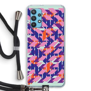 Skew Blush 3: Samsung Galaxy A32 4G Transparant Hoesje met koord