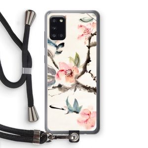Japanse bloemen: Samsung Galaxy A31 Transparant Hoesje met koord