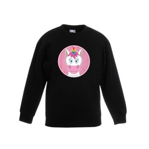 Sweater eenhoorn zwart kinderen