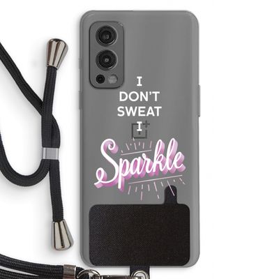 Sparkle quote: OnePlus Nord 2 5G Transparant Hoesje met koord