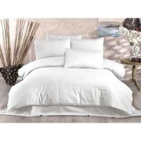 Beddengoedset - 1 dekbedovertrek 220 x 240 cm + 2 kussenslopen 60 x 60 cm - 70% polyester, 30% katoen - Wit