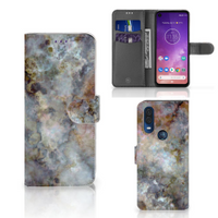 Motorola One Vision Bookcase Marmer Grijs - thumbnail