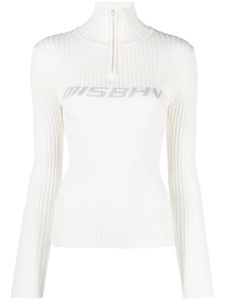 MISBHV haut à logo intarsia - Blanc