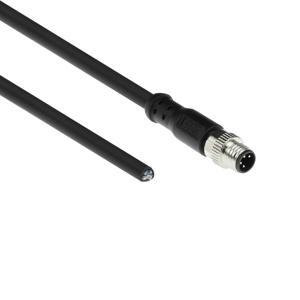 ACT SC3109 Industriële Sensorkabel | M8A 4-Polig Male naar Open End | Ultraflex Xtreme TPE kabel | Afgeschermd | IP67 | Zwart | 5 meter