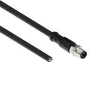 ACT SC3109 Industriële Sensorkabel | M8A 4-Polig Male naar Open End | Ultraflex Xtreme TPE kabel | Afgeschermd | IP67 | Zwart | 5 meter