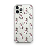 Eenhoorns overal: iPhone 12 Pro Transparant Hoesje