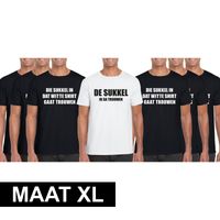 Vrijgezellenfeest heren t-shirt pakket De Sukkel - maat XL - thumbnail