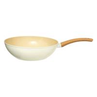Braad/wokpan Harmony - Alle warmtebronnen - Beige - Dia 29 cm - handvat bakeliet - aluminium Braad/wokpan Harmony - Alle warmtebronnen - Beige - Dia 29 cm - handvat bakeliet - aluminium