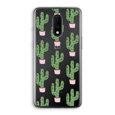 Cactus Lover: OnePlus 7 Transparant Hoesje