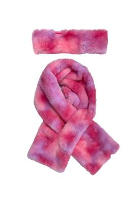 B.Nosy winter sjaal en haarband meisjes - roze - Anne
