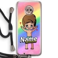 Chibi Maker man: Motorola Moto G6 Transparant Hoesje met koord