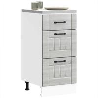 Onderkast Lucca bewerkt hout grijs sonoma eikenkleur