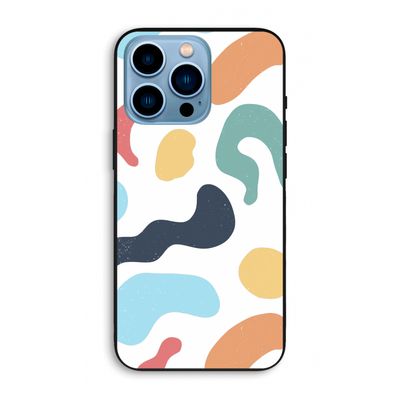 Memphis Shapes Blue: iPhone 13 Pro Max Biologisch afbreekbaar hoesje