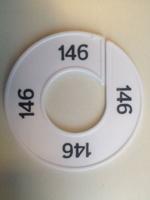 Maatring 9cm wit/zwart 146