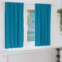 Gordijnen met gordijnen 2 pcs Turquoise Polyester