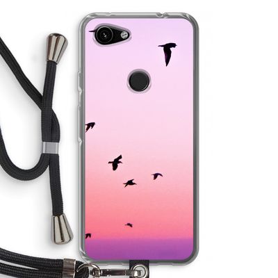 Fly away: Pixel 3a Transparant Hoesje met koord