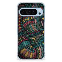 Google Pixel 9 | 9 Pro Doorzichtige Silicone Hoesje Aztec