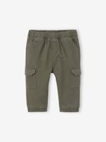 Babybroek in keperstof olijf