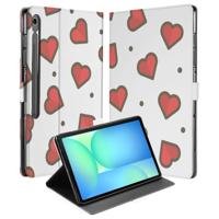 Tablet Book Case Hearts Samsung Galaxy Tab S10 FE Plus Tablet Book Case Hearts Samsung Galaxy Tab S10 FE Plus