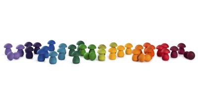 Grapat Regenboog Paddenstoelen - 36 stuks (12 kleuren)