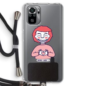 Hartje: Xiaomi Redmi Note 10S Transparant Hoesje met koord
