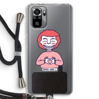 Hartje: Xiaomi Redmi Note 10S Transparant Hoesje met koord