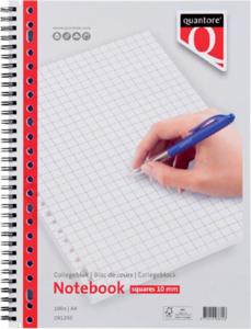 Collegeblok Quantore A4 23-gaats ruit 10 mm