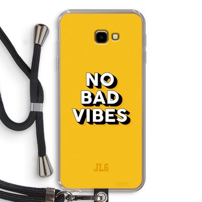 No Bad Vibes: Samsung Galaxy J4 Plus Transparant Hoesje met koord
