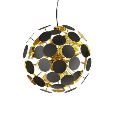 Trio HanglampDiscalgo 54cm zwart met goud - 309900632