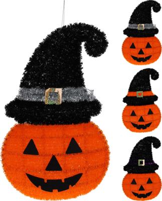 Pompoen hoofd tinsel 33x54 cm - Nampook