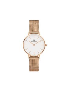 Daniel Wellington montre Petite Melrose en or rose - Blanc