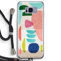 Bold Rounded Shapes: Samsung Galaxy S8 Plus Transparant Hoesje met koord