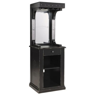 Harley-Davidson Logo Flames Wijnkast Zwart Vintage