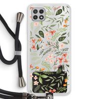 Sweet little flowers: Samsung Galaxy A22 4G Transparant Hoesje met koord