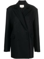 Loulou Studio manteau croisé Koon en laine mélangée - Noir