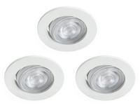 Philips Led inbouwspots Taragon (3x) 3x4,5w - 2700K - 8,5cm wit 75580500 - thumbnail