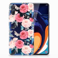 Samsung Galaxy A60 TPU Case Butterfly Roses - thumbnail
