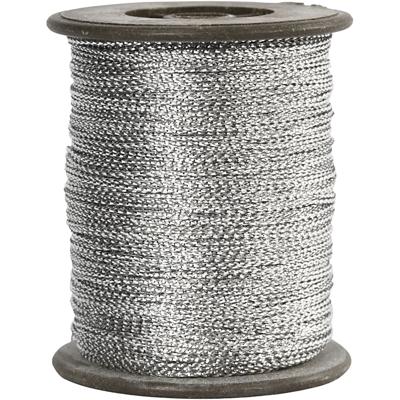 Creativ Company Koord, dikte 0,5 mm, zilver, 100 m/ 1 rol