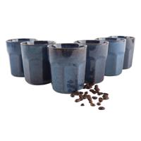 OTIX Koffie Kopjes - zonder Oor - Cappuccino - Mokken - 6 Stuks - 300 ml - Koffietassen - Aardewerk - BLUETT