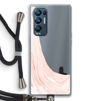 Peach bath: Oppo Find X3 Neo Transparant Hoesje met koord