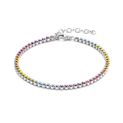 Tennisarmband zilver-zirconia wit 2,4 mm 16-19 cm