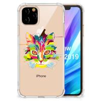 Apple iPhone 11 Pro Stevig | Bumper Hoesje | Cat Color