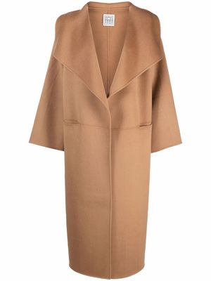 TOTEME manteau à revers oversize - Marron